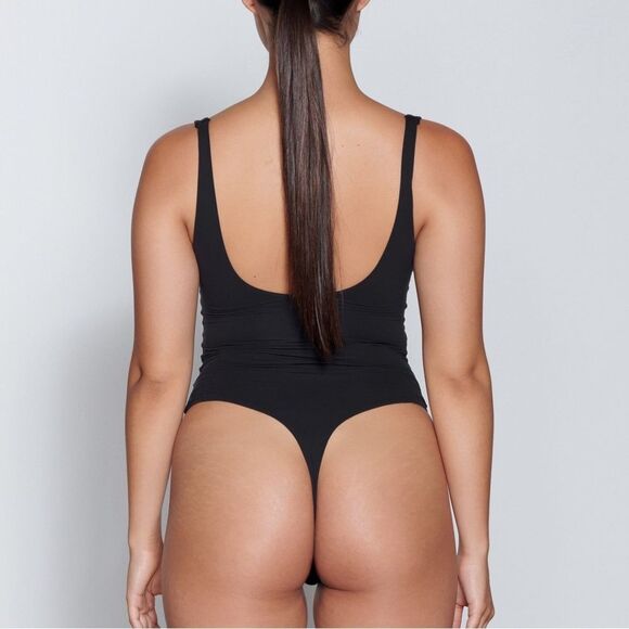 Skims Fits Everybody SQUARE NECK BODYSUIT Onyx XS NWT‎ in packaging - Picture 4 of 5